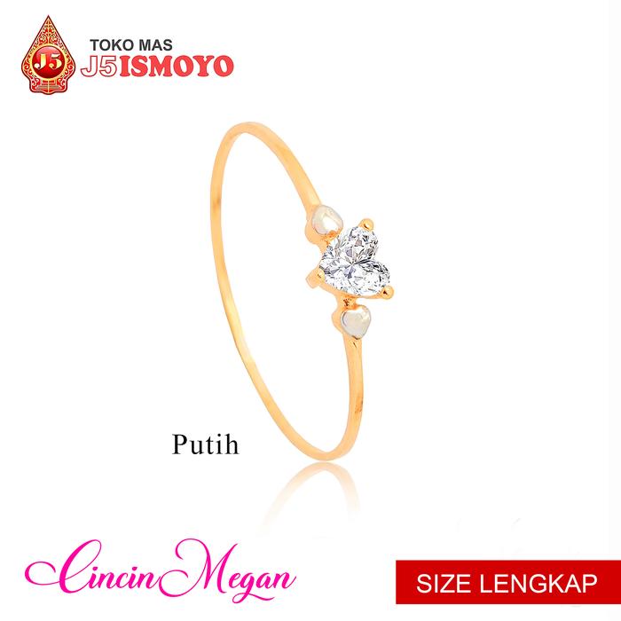 Gambar Cincin Emas 10 Karat Megan J5 Ismoyo gold - PUTIH, 7-8 dari J5Ismoyo undefined Tokopedia