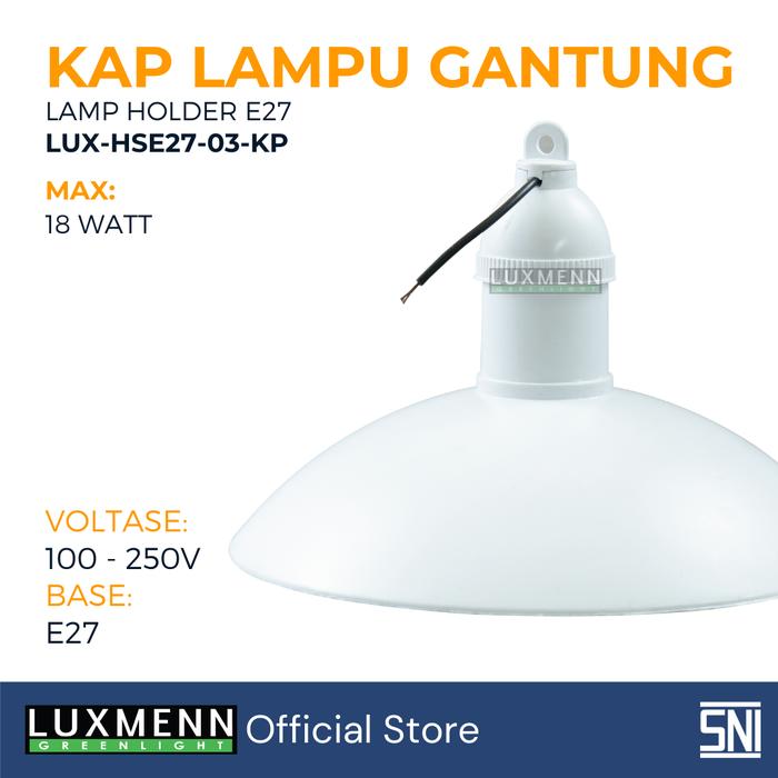 Gambar LUXMENN Kap Fitting Lampu Gantung Bohlam E27 Plastik Outdoor Diameter 16cm Bahan Polycarbonate Kuat Tahan Lama Fitting E27 Standard 4A 250V - Housing  dari Luxmenn Lighting LED undefined Tokopedia