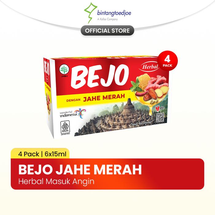 Gambar Bejo Jahe Merah Sachet 4 Pack (24 Sachet) - Meredakan Masuk Angin Meriang Mual dari Bintang Toedjoe Store undefined Tokopedia