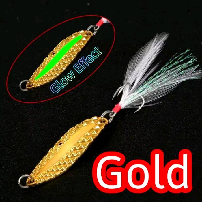 Gambar Umpan Casting Spoon Scaling Glow Casting GT Ultralight Fishing - Gold, 5g dari Ocean Conqueror Fishing Xs Store undefined Tokopedia