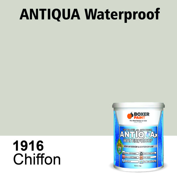 Gambar (20 KG) Cat Anti Bocor Anti Lembab ANTIQUA Waterproof - 1916 Chiffon dari Boxer Paint Official Store undefined Tokopedia