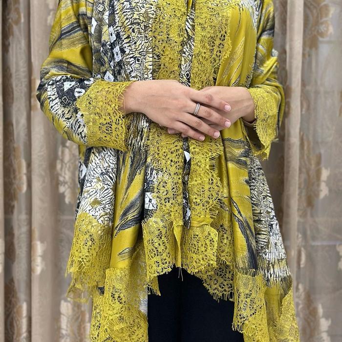 Gambar OUTER WANITA JUMPUTAN LACE PALEMBANG - Lemon, Allsize dari Rumah Jumputan Ika undefined Tokopedia