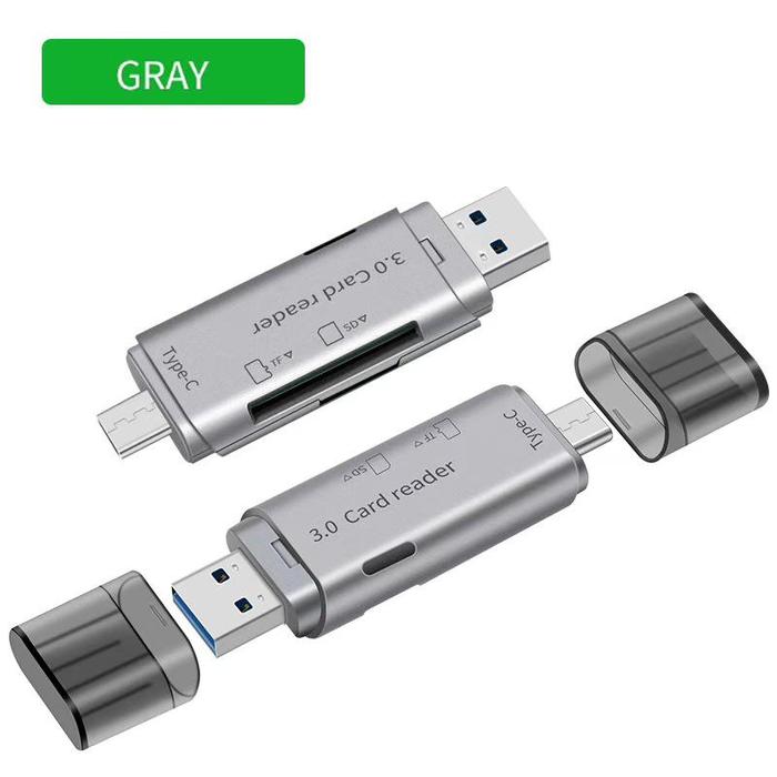 Gambar 【Spoil】3 in 1 Pembaca Kartu OTG Universal Tipe C Dan Konverter Micro USB USB 2.0/USB3.0 Kartu SD Universal OTG Portabel Flashdisk Pc Computer Multifungsi Card space grey usbhub usb hub & card reader - Gray dari SpoilOfficialStore undefined Tokopedia