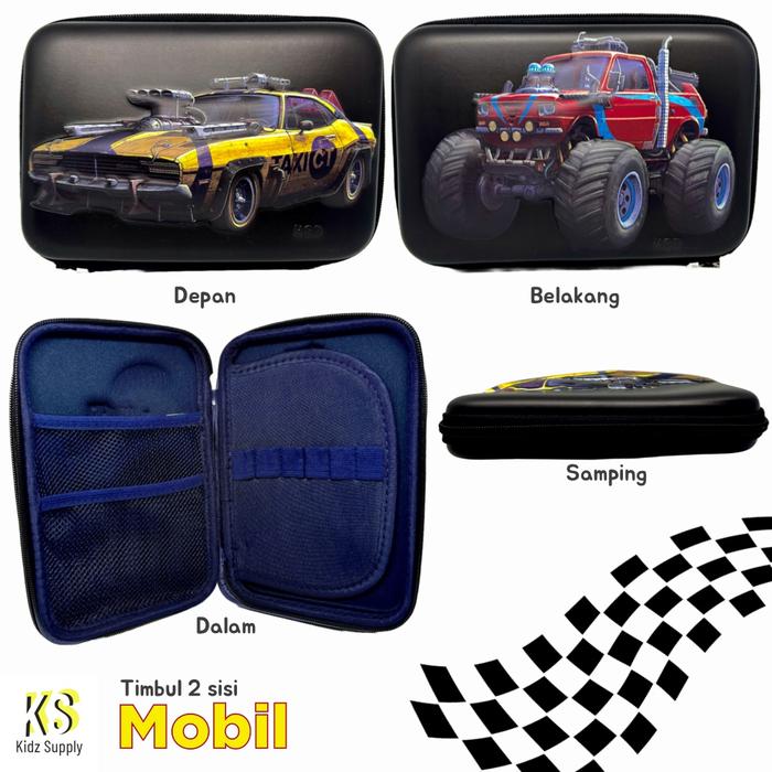 Gambar Ready- Tempat Pensil Spiderman Kotak Pensil Dinosaurus Anak Laki Laki Hardcase 3D Marvel Ironman Minecraft Roblox - HR-Mobil dari larva official undefined Tokopedia