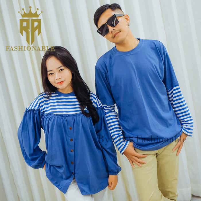 Gambar Kania Couple by RA Fashionable | Baju Atasan couple model-salur Anak-anak, Remaja dan Keluarga - Denim, Anak Cowok 10-11 thn dari RA.Fashionable undefined Tokopedia