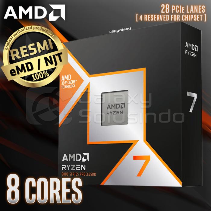 Gambar AMD Ryzen 7 9800X3D 8 Cores 16 Threads AM5 Processor dari GASOL MALANG undefined Tokopedia