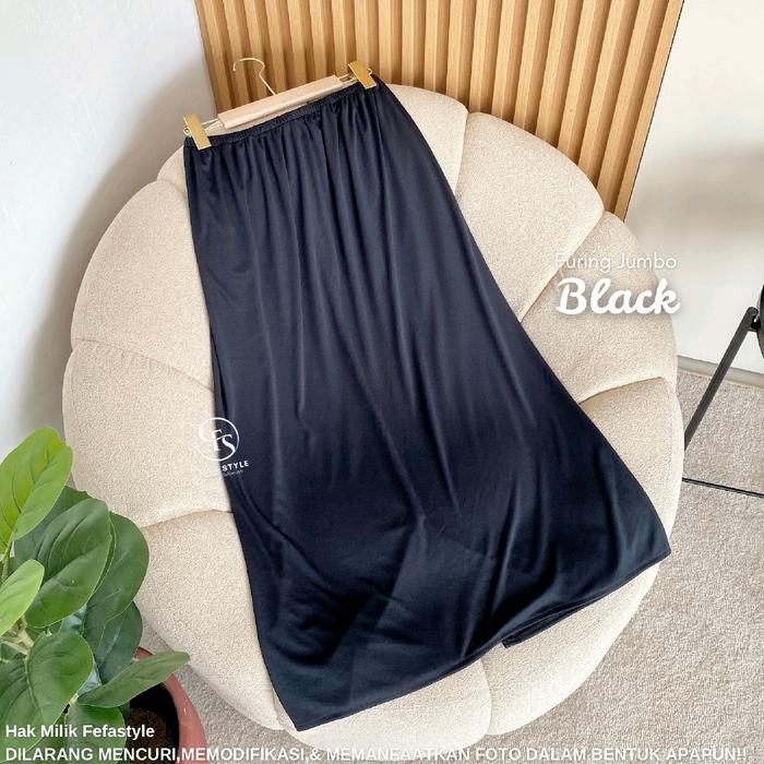 Gambar FEFA STYLE - ROK FURING ROK DALEMAN DRESS Nyaman - Hitam Jumbo dari FEFA STYLE undefined Tokopedia