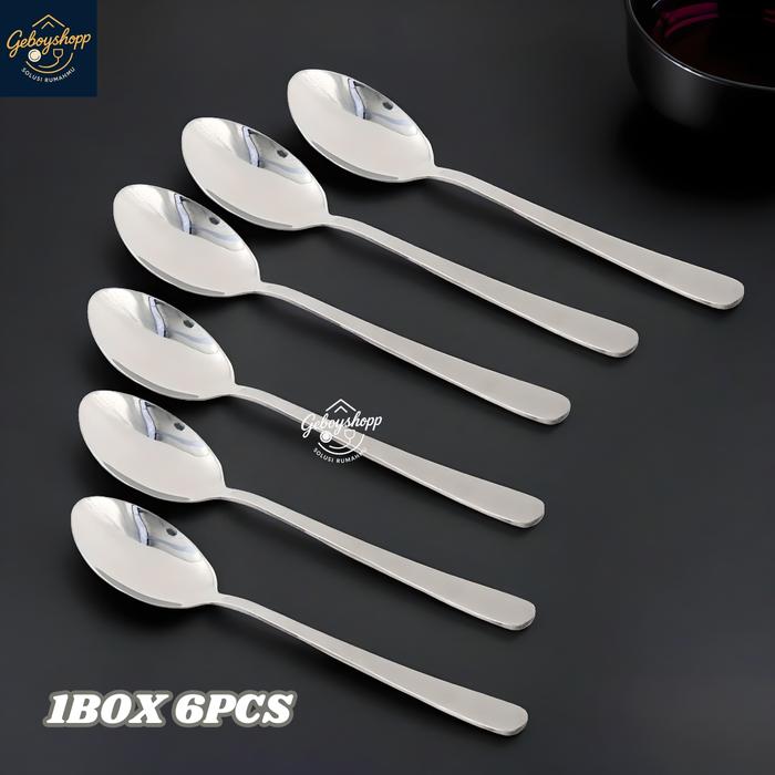 Gambar Sendok Garpu Makan Stainless Steel Premium – Isi 6 Pcs Anti Karat, Awet & Stylish DNG - SENDOK MAKAN, [POLOS 1BOX] dari Geboyshopp_NEW undefined Tokopedia