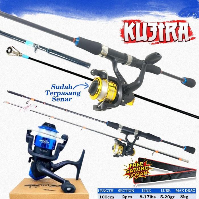 Gambar Set Joran Pancing Kujira 8-17lbs Max Drag 8kg dan reel Atom - KUJIRA 100CM+ATOM dari FISHINGIN Kab. Sukoharjo Tokopedia