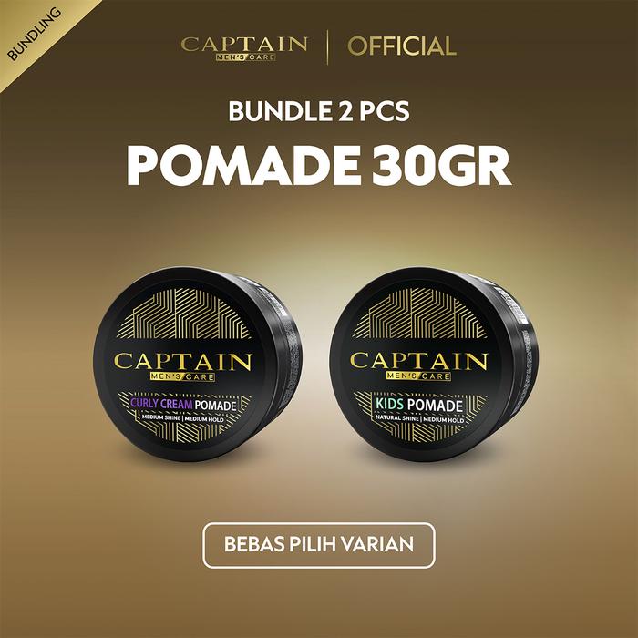 Gambar 【DAPAT 2 PCS】 Pomade 30gr Travel Size (Bisa Mix Variant) - Curly, Curly dari Captain Men's Care undefined Tokopedia
