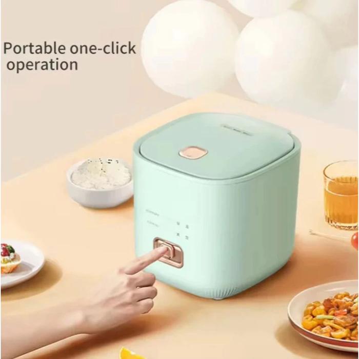 Gambar LUNALIFE Mini Rice Cooker 0.8 Liter Portable Magic Com Magic Jar Penanak Nasi 200 Watt - MC1200 - Light Green dari CALFI STORE undefined Tokopedia
