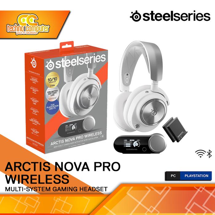Gambar HEADSET GAMING STEELSERIES ARCTIS NOVA Pro Wireless - Gaming Headset - White dari Techno Computer Bali undefined Tokopedia