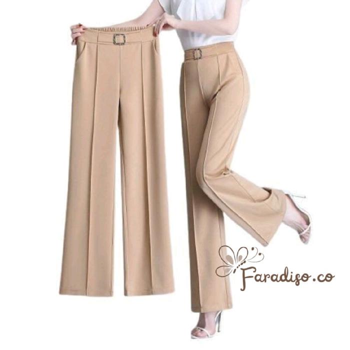 Gambar Faradiso Celana Panjang Kulot Wanita Dewasa Loose Pants Mewah Adem Nyaman Model Terbaru 2025 Karet Melar Scuba Standar Jumbo Stretch - Coksu, Standar dari Faradiso.co undefined Tokopedia