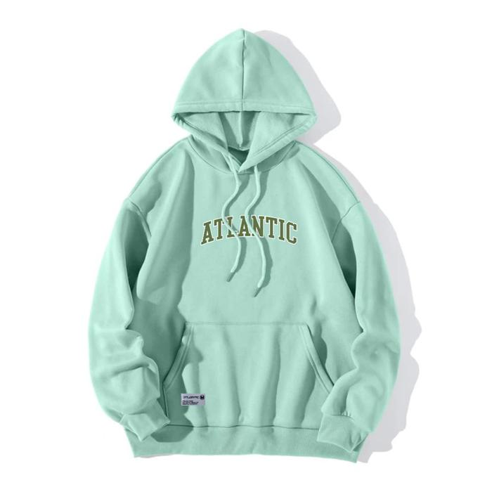 Gambar HOODIE SABLON ATLANTIC DTF PREMIUM / HOODIE PRIA & WANITA BAHAN FLEECE - MINT SABLON HIJAU, L dari HUDANKS undefined Tokopedia
