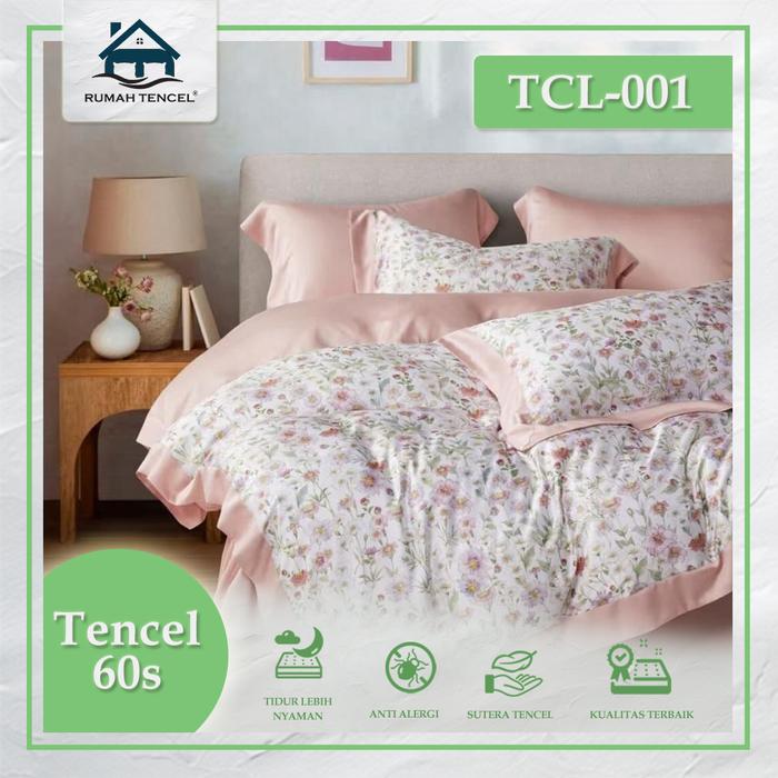 Gambar [Collection 1] Bed Cover + Sprei Double Set 100% Sutera Tencel Organic 60s - TCL-001, 160x200x40 dari Rumah Tencel undefined Tokopedia