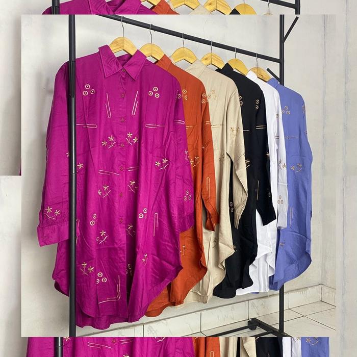 Gambar Tunik bordir katun viscos - Teracota dari Farhan jaya lt.2 undefined Tokopedia