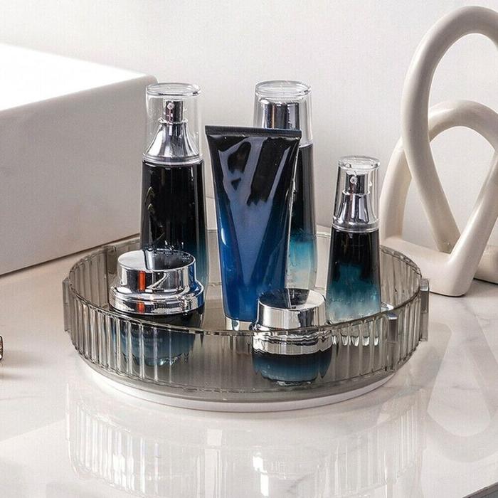 Gambar Rak Putar Transparant Multifungsi 1 2 3 Susun Bahan Plastik PP Premium Untuk Aksesoris Skincare Snack | G01-G03 - Abu (1 SUSUN) dari Hopeful Tools undefined Tokopedia