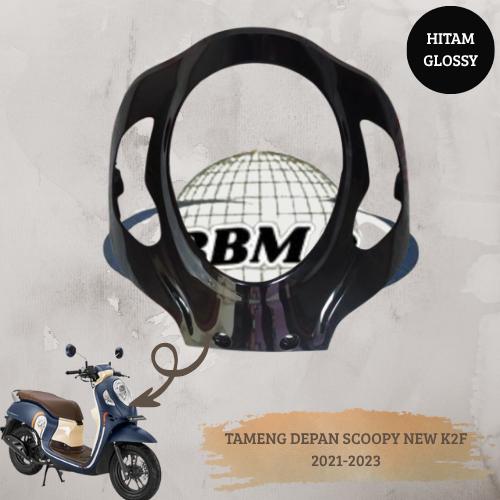 Gambar COD - cover front Panel tameng body depan Scoopy new esp prestige sporty fashion black K2F 2021 2022 2023 hitam kilap original dari Bekasibodymotor2 undefined Tokopedia
