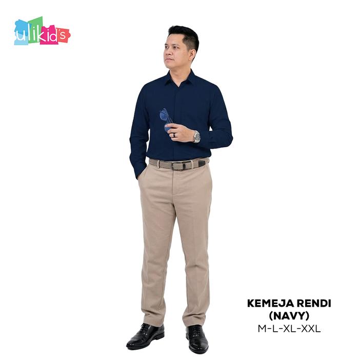 Gambar Ulikids Baju Kemeja Polos Pria Lengan Panjang Regular Slim Fit Katun Toyobo Premium Basic Kemeja Formal Kantor Hitam Kasual Laki-Laki Terbaru Dan Terlaris - Navy, M dari Ulikids undefined Tokopedia