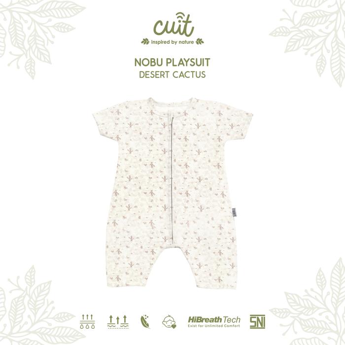 Gambar [BEST SELLER] CUIT Nobu Playsuit Zipper - Colorful Printed Playsuit Baby Jumper Romper Onesies Bayi Baju Perempuan Laki-laki Cewek Cowok Lengan Pendek Terusan Resleting Katun Anak 3 Bulan - 2 Tahun - Desert Cactus, L (1-2 Tahun) dari CUIT BABYWEAR undefined Tokopedia