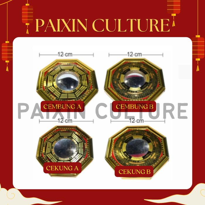 Gambar Kaca Cermin Ba Gua | Bagua | Pat Kua | Pakwa Emas Hitam Hong Shui - A cekung dari Paixin Culture undefined Tokopedia