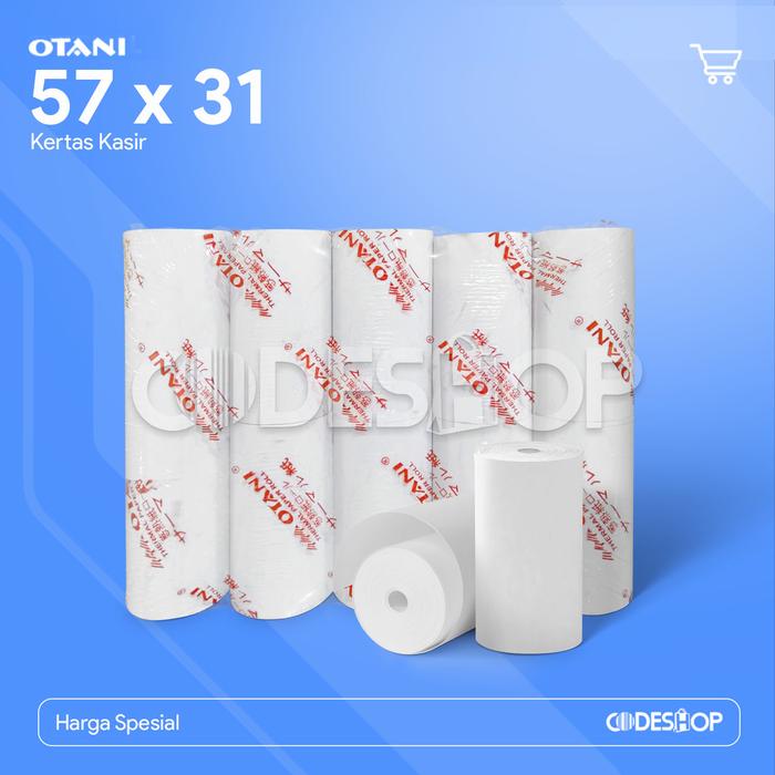 Gambar Kertas Struk Kasir Otani 57x31 mm Cetak Printer Direct Thermal 58 mm - Otani 57x31 dari Codeshop Surabaya Barat undefined Tokopedia