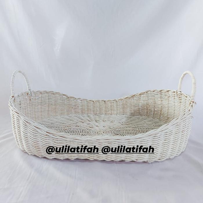 Gambar Keranjang bassinet mini Putih perlengkapan foto bayi aqiqah tempat tidur bayi aqiqoh property foto acara tasyakuran kelahiran bayi - Keranjang saja, Bassinet dari Uli latifah undefined Tokopedia