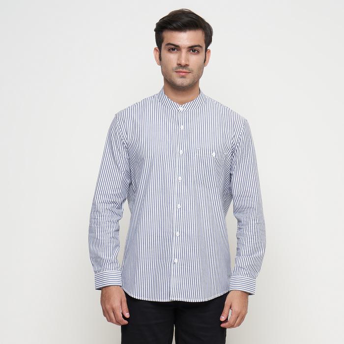 Gambar Vanfive Kemeja Pria Koko Kemko Salur Stripe Panjang Abu Abu 2507 - M dari Vanfive Store Kota Administrasi Jakarta Selatan Tokopedia