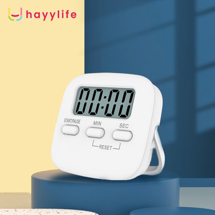 Gambar HAYYLIFE Digital Kitchen Timer - Timer Stopwatch pengingat dapur Alarm layar besar LED Kitchenware  HL-AGA549 - pink dari hayylife undefined Tokopedia