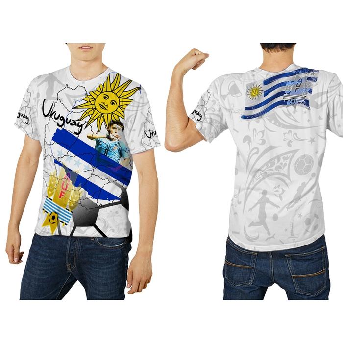 Gambar Baju Kaos Jersey Piala Dunia Casual Negara Uruguay O-Neck Free Custom Name + Nomor Full Printing Dewasa  Pria - Lengan Pendek, S dari Berkah Ibu Shop1 undefined Tokopedia