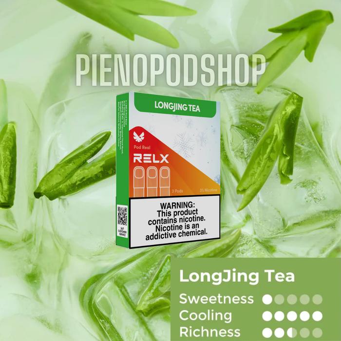 Gambar RELX REAL  1 BOX 3 PODS - RELX INFINITY PRO 2 - RELX  ENSSENTIAL - ALL VARIANTS - Long Jing Tea, Encer 1 Pcs dari PienoPodShop undefined Tokopedia