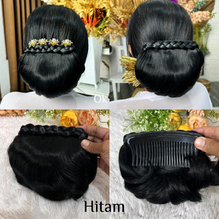 Gambar Sanggul kepang/sanggul/sanggul modern - Hitam dari Mesarishop9 undefined Tokopedia