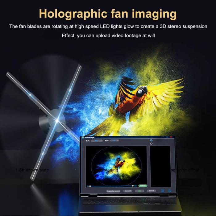 Gambar 3D HD Fan Holographic Projector Advertising Display Support Picture Video Gif logo royektor Kipas 3D Hologram Fan Projector LED dari Wollmart Light Center undefined Tokopedia