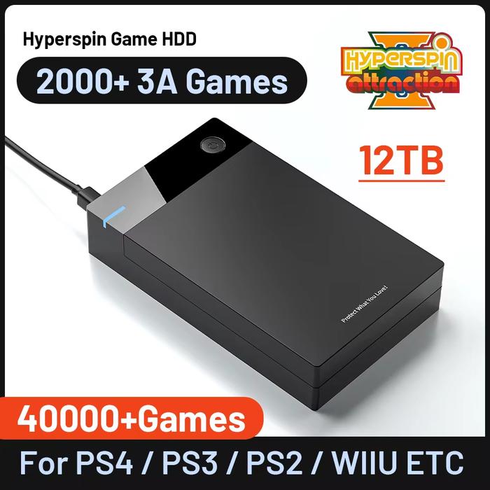 Jual New Video Game Console Hyperspin Gaming HDD With 40000+ Retro