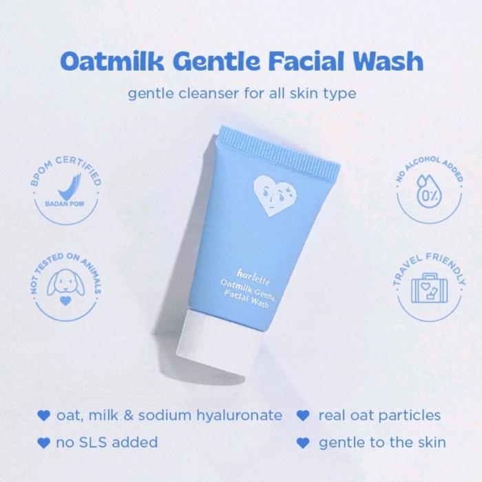 Gambar [READY] MINI SIZE Harlette Oatmilk Gentle Facial Wash | Sensitive, Dry, Combination dari Masker.jember undefined Tokopedia
