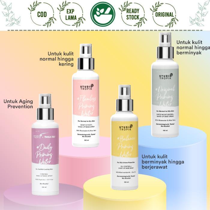 Gambar HERBAL STUDIO TROPIK PRIMING WATER ELIXIR SERUM MAKE UP BASE SPRAY ORIGINAL FLAWLESS DAILY BALANCE 30ML 50ML 150ML HYDRATING MIST MAKEUP SKINCARE ST BB SIZE TRAVEL MINI PRIMER MENYEGARKAN ORIGINAL - 30ML FLAWLESS dari Owner Agung Herbal undefined Tokopedia