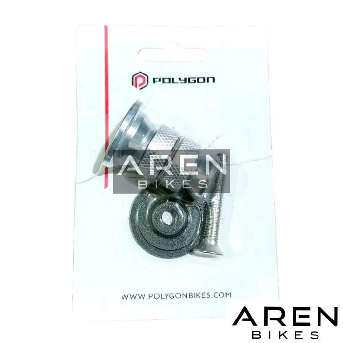 Gambar HEAD CAP FORK CARBON ROAD BIKE POLYGON SEPEDA BALAP GARPU ALLOY ALUMUNIUM JANGKAR STARNUT COMPRESSION SILVER dari AREN BIKES undefined Tokopedia