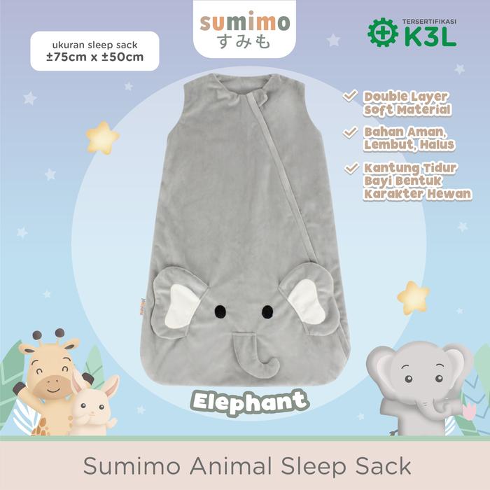 Gambar Sumimo Animal Sleep Sack - Kantong Tidur Karakter Bayi - Elephant dari Sumimo undefined Tokopedia