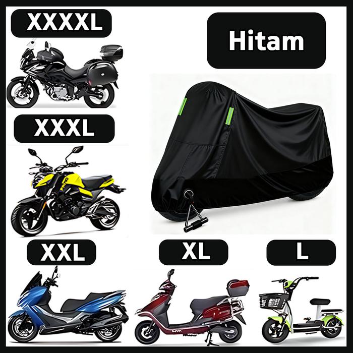 Gambar Cover Motor Premium Anti Air Hujan Selimut Motor Anti Panas & Sobek Sarung Motor Tebal Anti Maling Lubang Gembok Bebas Debu Tahan Lama Mantel Motor Matic Nmax PCX Scoopy Sport CBR Termurah Tahan Lama Anti Terbang COD - Black, L（220*95*110cm） dari Rudder Auto Care Indonesia Kota Administrasi Jakarta Barat Tokopedia