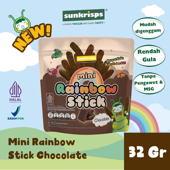 Gambar (SPECIAL LAUNCH) Mini Rainbow Stick Chocolate 32gr | Mini Stik Pelangi Cokelat 32gr by Sunkrisps dari Sunkrisps Official Shop undefined Tokopedia