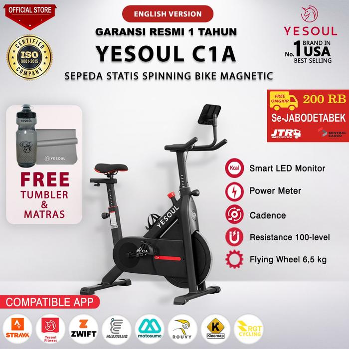Gambar Yesoul C1A Sepeda Statis Spinning Bike Magnetic - Hitam dari Yesoul Indonesia undefined Tokopedia
