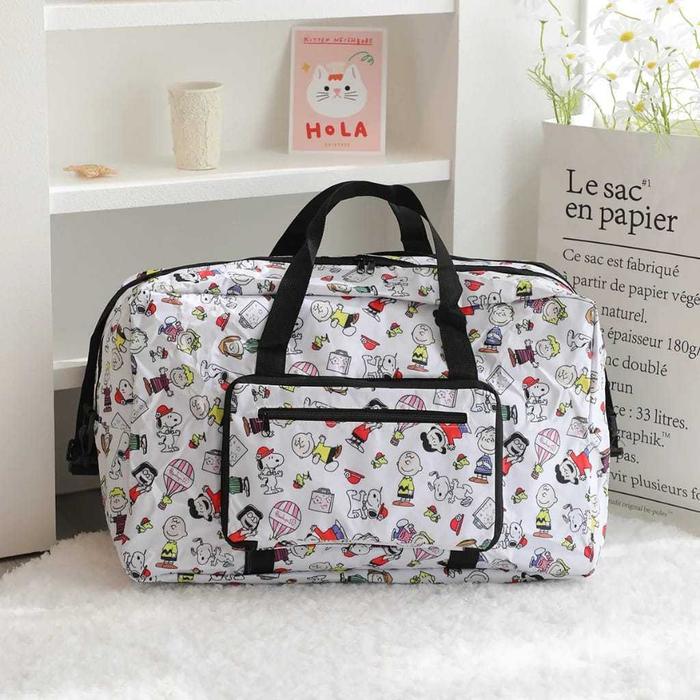 Gambar Tas Lipat Besar Travel Bag Organizer / Tas Hand Carry Besar Tote Bag / Koper Tambahan Jumbo - snoppy dari jaymax undefined Tokopedia