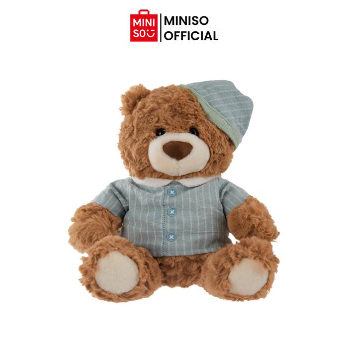Gambar MINISO Gift Bear 10in Boneka Beruang Dengan Kostum Sitting Plush Toy Mainan Anak Lucu Bahan Halus - Pajamas dari minisoshopid undefined Tokopedia
