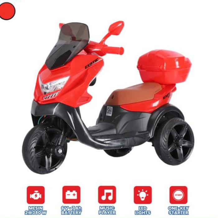 Gambar Motor Aki Anak EXOTIC FRONTLINE - Merah dari Idola Bike Shop Batam undefined Tokopedia