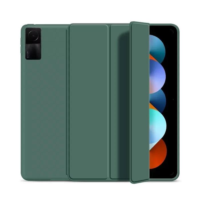 Gambar (ISEIKI) Flip Case Xiaomi Compatible For Mi pad 5 / 6 REDMI PAD 10.61” REDMI PAD SE 11” Smart Folding Casing TPU Tri Fold Function Smart Auto Lock - Midnight Green, Poco Pad Pro 12.1" dari ISEIKI undefined Tokopedia