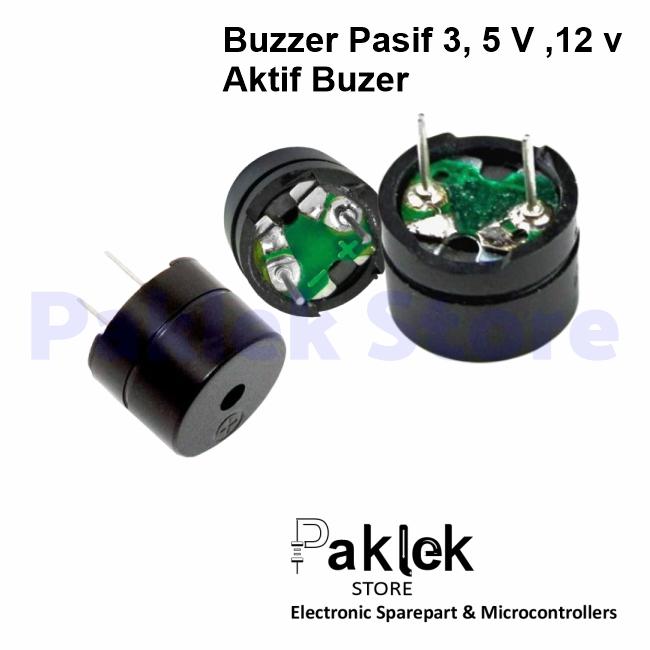 Gambar Passive Buzzer (Buzer Pasif) 3V / 5V / 12V – Alarm Mini Piezo – Paklek Store dari paklek-store undefined 4 Tokopedia