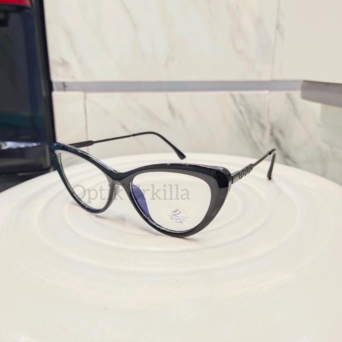 Gambar Kacamata Minus Erkilla Kate Eye Lensa Antiradiasi/Blueray/Photocromic/Bluecromic - Eyewear, Glasses - Hitam, frame only dari Optik erkilla undefined Tokopedia