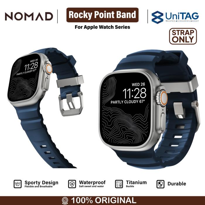 Gambar Strap for Apple Watch Ultra 2 10/9/8/7/SE 49/46/45/44/42/41mm Nomad Rocky Point Sport Rubber Soft Band - AtlanticNatural, 49/46/45/44/42 dari Nomad Indonesia_NEW undefined Tokopedia