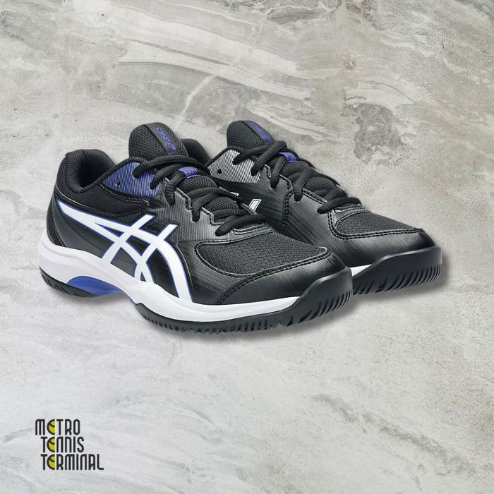 Promo Asics Gel Game GS Black White Sepatu Tennis Anak-anak