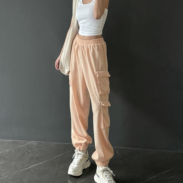 Gambar Kadaka B-0130 Jogger Pants Cargo Fleece Celana Joger Wanita Sport - SHELL, XS-S dari Kadaka Official undefined Tokopedia